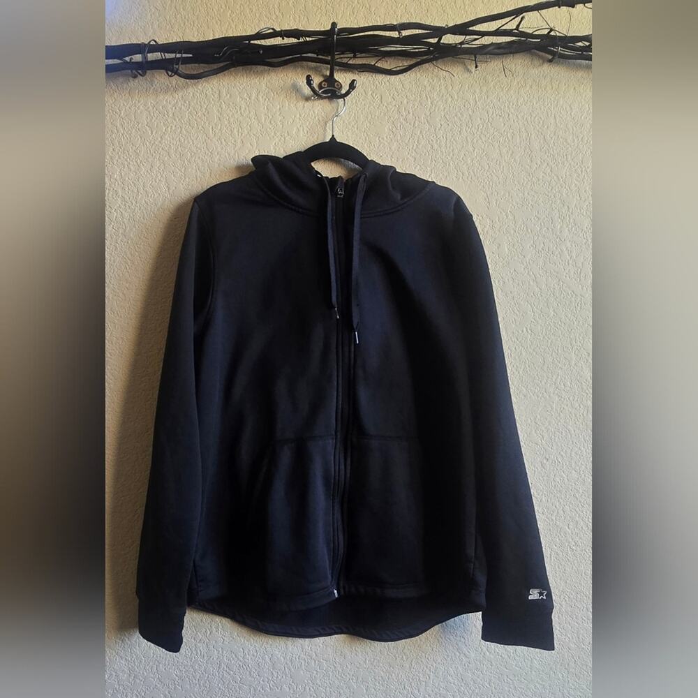 Black Starter Zip-Up - Athleisure - Gorpcore - Streetwear - Cozy Season